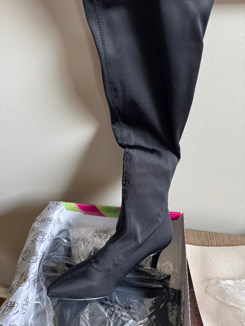 8 1/2 Thigh high black boots